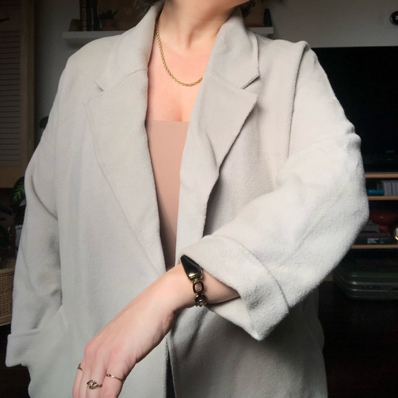 Baby Lavender Wool Duster Wrap Jacket - Picture 1 of 8